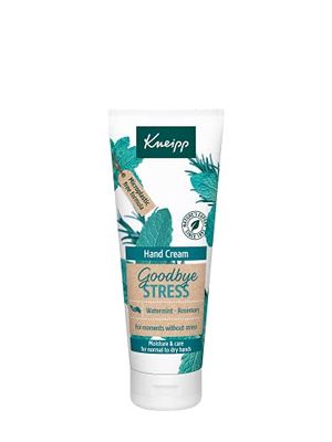 Kneipp Goodbye Stress handkräm, med vattenpepparmynta och rosmarinoljor, avkoppling och välbefinnande, fuktgivande, torr hud, 75 ml