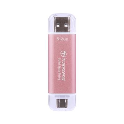 Transcend SSD Portable ESD310P 512GO, 10 Gbit/s, Type-A/Type-C Compatible avec PS4/PS5 – TS512GESD310P