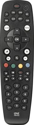 One For All URC2981 OFA8 Controlo remoto universal para 8 aparelhos (TV, TDT, DVD/Blu-ray, multimédia e ádio), preto