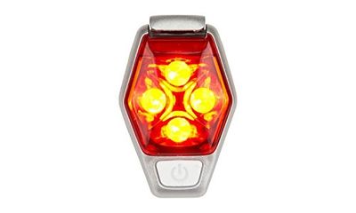 NATHAN Hyper-Brite Strobe Flery Red/Silver Visi-Lights, Adultos Unisex, Gris, Talla ÚNICA