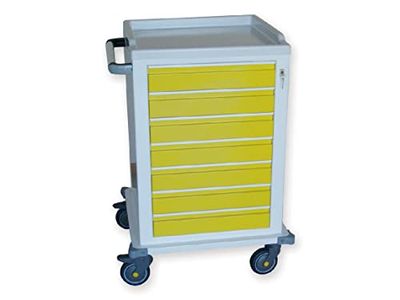 GiMa 45600 acier verni Chariot modulaire, 7 petits tiroirs, 67 cm Longueur x 63 cm Largeur x 104 cm hauteur