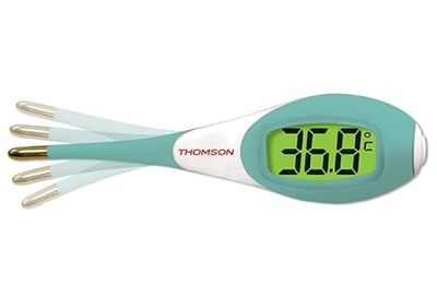 THOMSON Termo D2 digital termometer – praktisk, enkel och effektiv – passar hela familjen – stor bakgrundsbelyst LCD-display