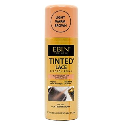 EBIN Tinted Lace Spray (80ml, Light Warm Brown)