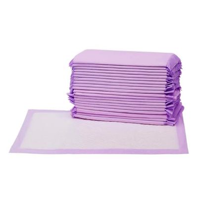 Amazon Basics Wegwerpbodem voor kattenbak, met sneldrogend oppervlak, frisse geur, set van 20, paars, wit