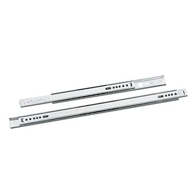 Amig - Juego de 2 Guías Correderas Metálicas Mod.26 de Acero Galvanizado para Cajones de Muebles, Cajoneras o Armarios | Extracción Parcial | Resistencia de carga: 25 Kg/Par | Medidas: 502 x 27 mm