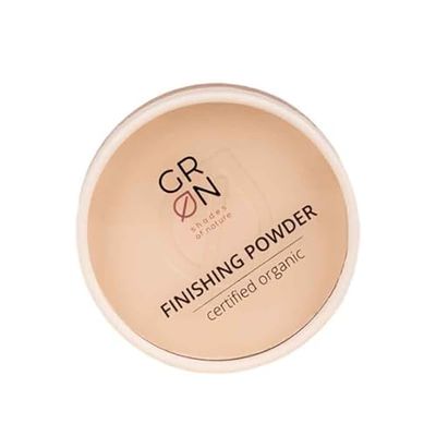 Grn shades of nature 30798 polvo de acabado cosmético orgánico ceniza blanca - polvo compacto con efecto mate - textura ligera, minerales naturales - vegano - sin talco - 9 g