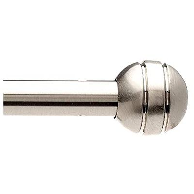 TRINGLES tondi per VITRAGAR _ Metallo | Ø10 | 1 Barra Tonda con Punta a Sfera 40-70 cm | Cromo opaco