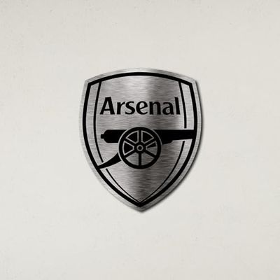 Licensed Decor Officiell FC Arsenal-platta (42,4 x 50 cm) 3 mm borstad aluminiumkomposit