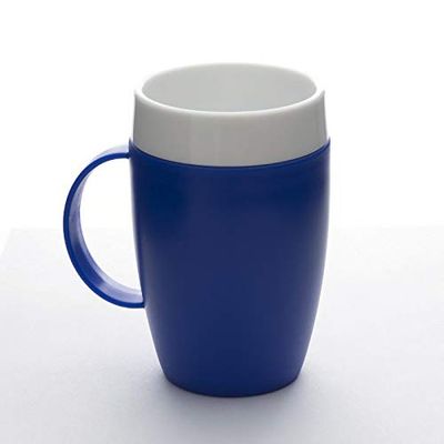 Ornamin Mug with Internal Cone 140 ml Blue and Thermal Function (Model 905) / drinking aid, coffee cup, thermo mug, cup for elderly