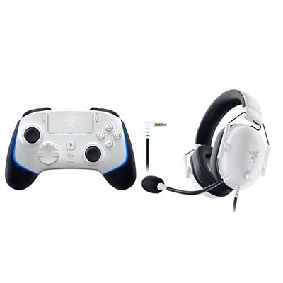Razer Wolverine V2 Pro + BlackShark V2 X (PlayStation) - (HyperSpeed Wireless, pulsanti d'azione mecha-tattili, D-Pad a 8 microinterruttori, HyperTrigger) Mercury
