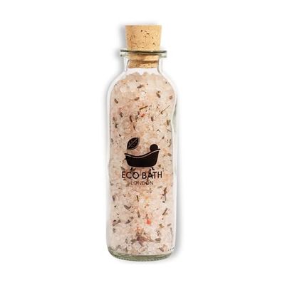 Eco Bath London Lavender Himalayan Bath Salt 300g - Pink Himalayan Bath Salt Infused with Lavender for Ultimate Relaxation and Skin Hydration & Softening