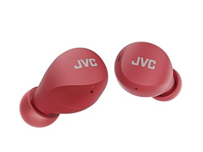 JVC Auriculares inalámbricos Gumy Mini - Cascos Bluetooth (5.1) Pequeños y Ligeros, con 3 Modos de Sonido, Resistencia al Agua (IPX4) y 23H de Batería. Auriculares Deportivos y para Casa - HA-Z66T-R