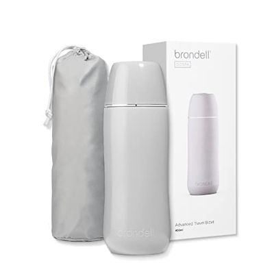 Brondell GoSpa - Bidet portatile avanzato per viaggi, sistema di ugelli pop-up, bidet compatto di alta qualità con borsa da viaggio discreta per una comoda conservazione, 400 ml, grigio