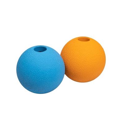 Amazon Basics pelotas de goma para que jueguen los perros, 2 Unidad, 7.62 cm, Azul, Naranja