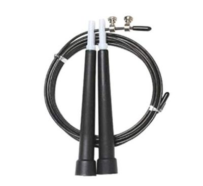 FFitness Speed Springtouw Jump Rope unisex volwassenen, zwart, eenheidsmaat