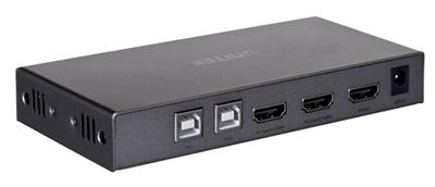 UNITEK HDMI KVM Switch 2 entrées et 1 sortie - Partage 1 Moniteur HDMI et 2 Ports USB dans 2 Appareils - Prend en Charge la Résolution Jusqu'à 4K@60Hz et HDCP 2.2 -Transmission de Signal EDID - Argent
