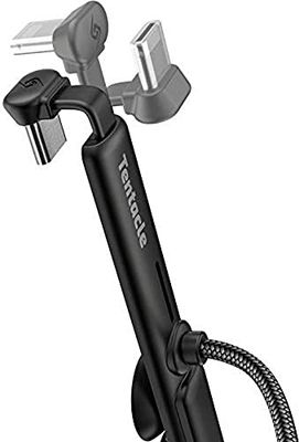 topp Gaming "Tentacle" – vinklad och flexibel laddningskabel för smartphones med USB-C-port, svart
