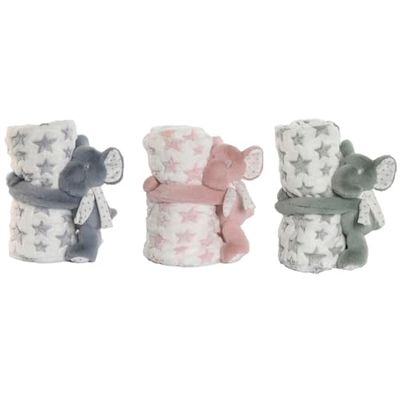 Home ESPRIT Set de Regalo para Bebé Azul Verde Rosa Poliéster (3 Unidades) S3057024 - EAN: 8424002133047