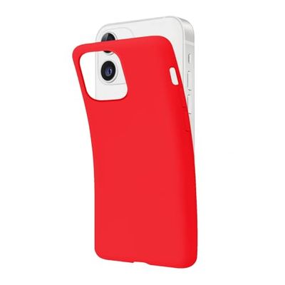 SBS Cover per iPhone 12 Mini Rosso Pantone 185 C, Custodia Morbida e Flessibile Antigraffio, Cover Sottile e Comoda da Tenere in Tasca, Custodia Compatibile con Ricarica Wireless