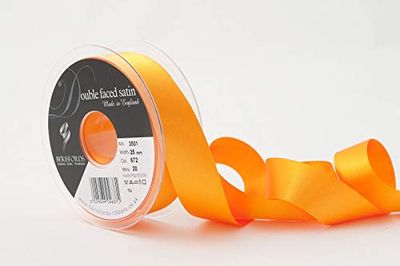Berisfords Ruban Double Face en Satin de polysatin, souci de 25 mm