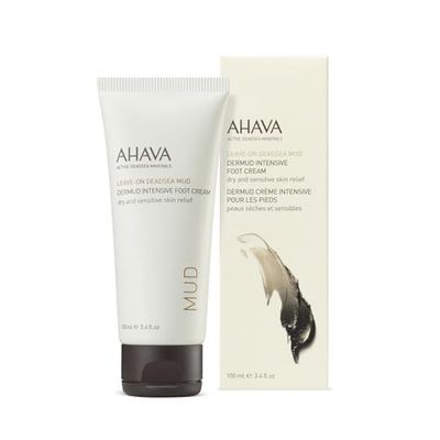 AHAVA Creme intensivo para pés Dermud - Hidrata intensamente, neutro e repara saltos e pés secos, com Osmoter, Dermud, óleo de hipophae, óleo de lavanda e manteiga de carité, 3,4 fl.oz