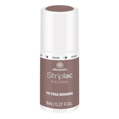 alessandro Striplac Peel or Soak Vermelho de unhas LED cinzento e bege para unhas perfeitas em 15 minutos, 8 ml