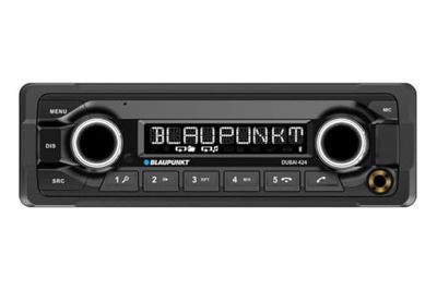 Blaupunkt Dubai 424, Radio para Coche con Bluetooth, 1-DIN, USB, Entrada AUX, Micrófono Integrado, Control Digital, 24 V, FM