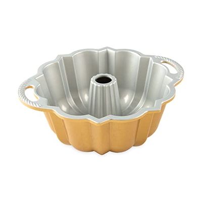 Nordic Ware Anniversary 51277 Moule à gâteau 6 tasses en fonte d'aluminium avec motif géométrique