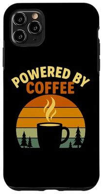 Powered by Coffee Retro Sunset Funny Graphic Case for iPhone 11 Pro Max