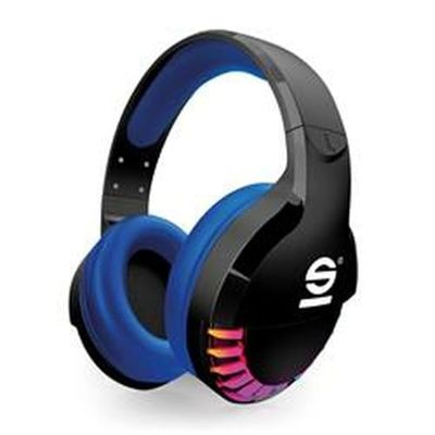 Celly, Cuffie Wireless Speed, Linea Sparco, Cuffie Gaming Over Ear, con Design Funzionale e Archetto Regolabile, Microfono Incorporato e Controllo da Remoto, con Luci Led Rainbow