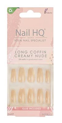 Nail HQ Lång kista krämiga nakna naglar