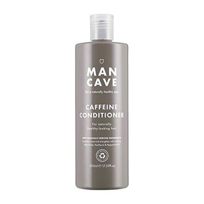 ManCave Caffeine Conditioner for Men, Encourage Healthy Hair Growth, Condition and Strengthen with Caffeine, Shea Butter and Panthenol, Natural, Vegan, Cruelty Free, 500 ml