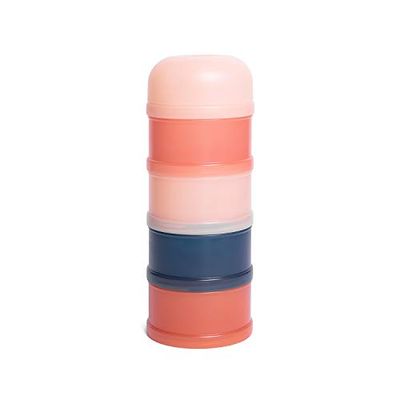Suavinex 306946 Dosificador para leche en polvo y cereales. Con 4 compartimentos y cierre de rosca. Lavable en lavavajillas. Multicolor rosa - 166 g