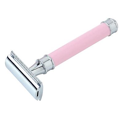THE GOODFELLAS' SMILE Pearl Shaving rasoio di sicurezza A-141 manico rosa guardia chiusa