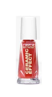 Layla Cosmetics 1243R23-006 Ceramic Effect Nagellack – Milan Red, 1-pack (1 x 0,01 l)