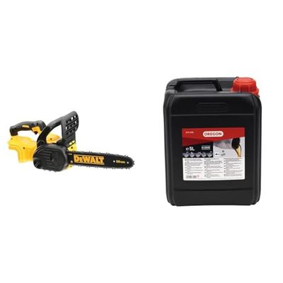 DEWALT - Tronçonneuse Élagueuse Brushless XR 18V - DCM565N-XJ - Tronçonneuse Sans Fil & Oregon - Huile pour Chaîne et Guide-Chaîne de Tronçonneuse, 5 L (O10-4936)