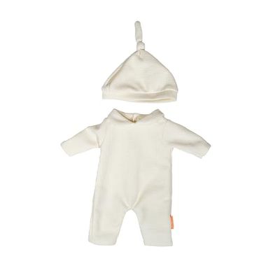 Miniland - Vestiti per Bambola da 38 cm, Accessorio di Abbigliamento per Bambole, Pigiama con Cappello (Beige)