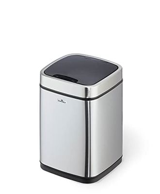 Durable 342023 - Cestini con Sensore No Touch, con Contenitore Interno, 6 Litri, Argento