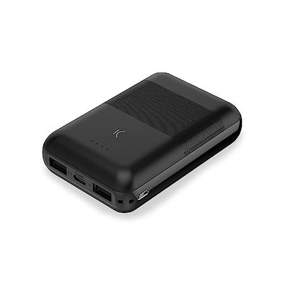 MINI POWER BANK KSIX 10000 MAH USB + CAB USB + USB C-A NEGRO