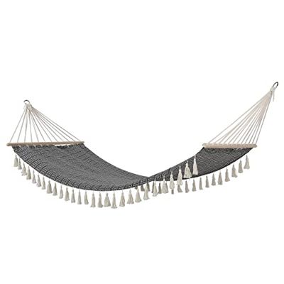 Hespéride - Toile de hamac réversible à Franges Syssia Noir