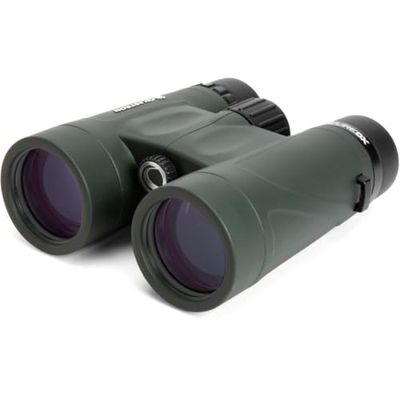 Celestron 71332 Nature DX de 8 x 42 mm, binóculos com lente multicamada, vidro de prisma BaK-4 e capa de transporte, verde