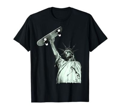 Skateboard Statua della Libertà Maglietta
