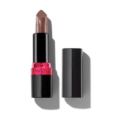Avon Ultra Creamy Satin-finish Lipstick Toffee Kiss with Vitamin E, Avocado Oil and Jojoba Oil for a Creamy and Comfy Feel, Rich Colour and Full Coverage, Cruelty Free