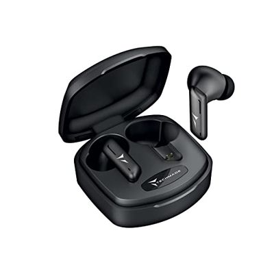 TECHMADE Auriculares inalámbricos con Caja de Carga Color Negro
