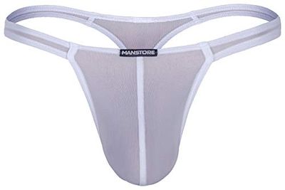 MANstore Underwear, M101 Thongs, White, Men's Size M, Pack of 1