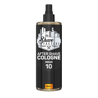 The Shave Factory Aftershave Cologne for Men – Indian 400ml – Exotic, Invigorating and Warm Fragrance – Blend of Spicy Citrus and Rich Wood – Soothes Irritation, Refreshes the Skin