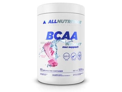 ALLNUTRITION BCAA Max Support - Branched Amino Acids Instant Powder - BCAA Food Supplement with L-Glutamine & Taurine - Supports Post Workout Recovery - 500g - Chewing Gum