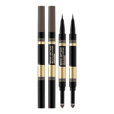 Eveline Cosmetics Lápiz de cejas y polvo 2 en 1
