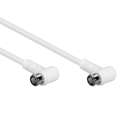 Goobay 67344 Gehoekte SAT-antennekabel (80 dB), 2x afgeschermd, 5m