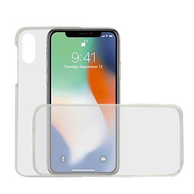 KSIX smart your tech iPhone XR Case, Semi-Hard Case, Front and Back Protection, Transparent